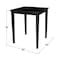 International Concepts Square Solid Wood Top Table, Black, 30 W, 30 L, 36 in H, Wood, Black K46-3030-36S - alternate 2